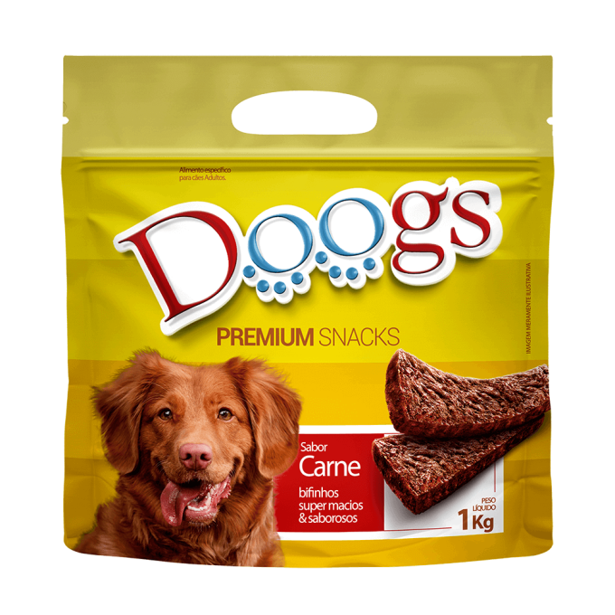 Bifinho para Cachorro Doogs Carne 1kg