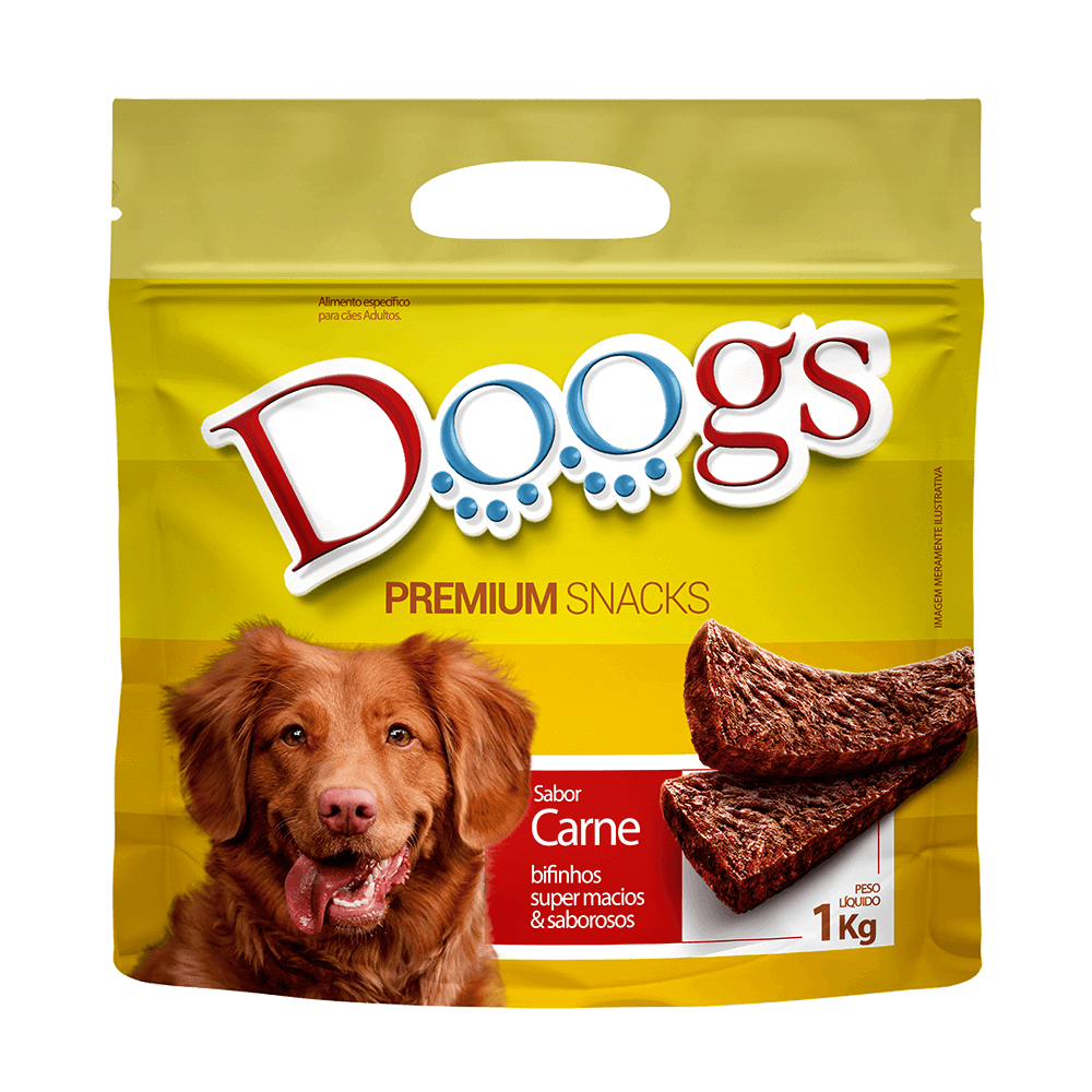 Bifinho para Cachorro Doogs Carne 1kg