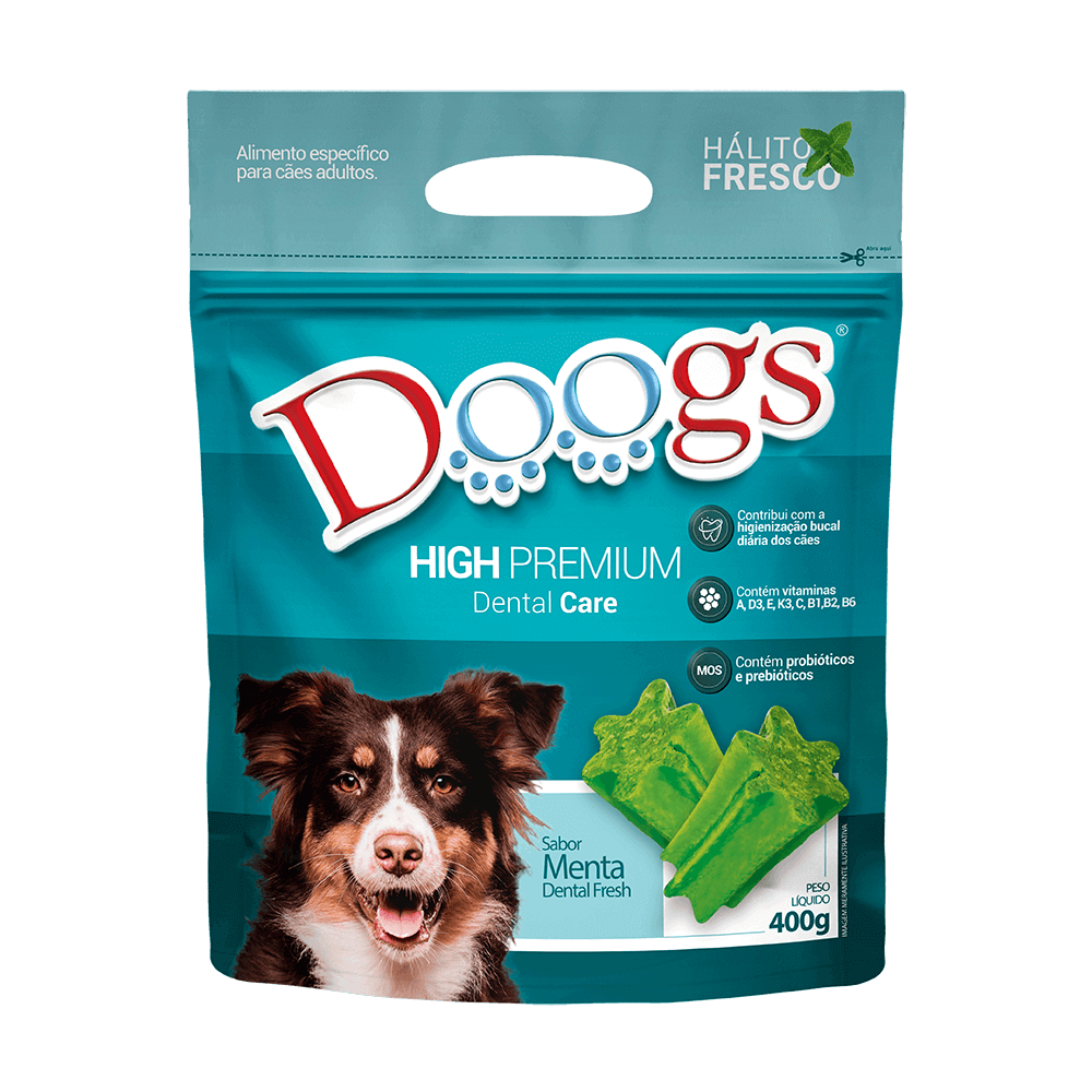 Bifinho Dental para Cachorro Doogs Menta 400g