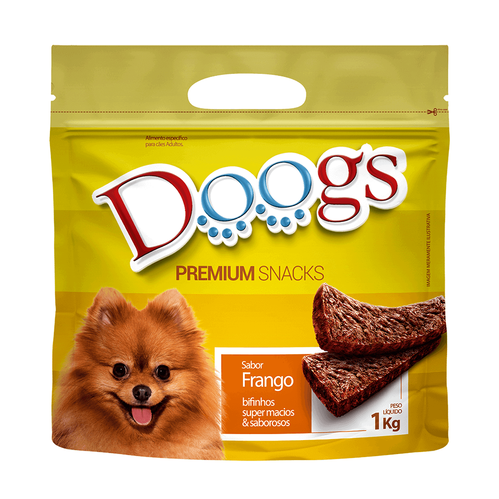 Bifinho para Cachorro Doogs Frango 1kg