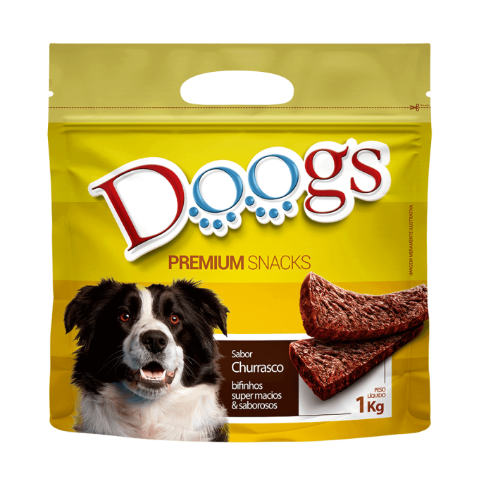 Bifinho para Cachorro Doogs Churrasco 1kg