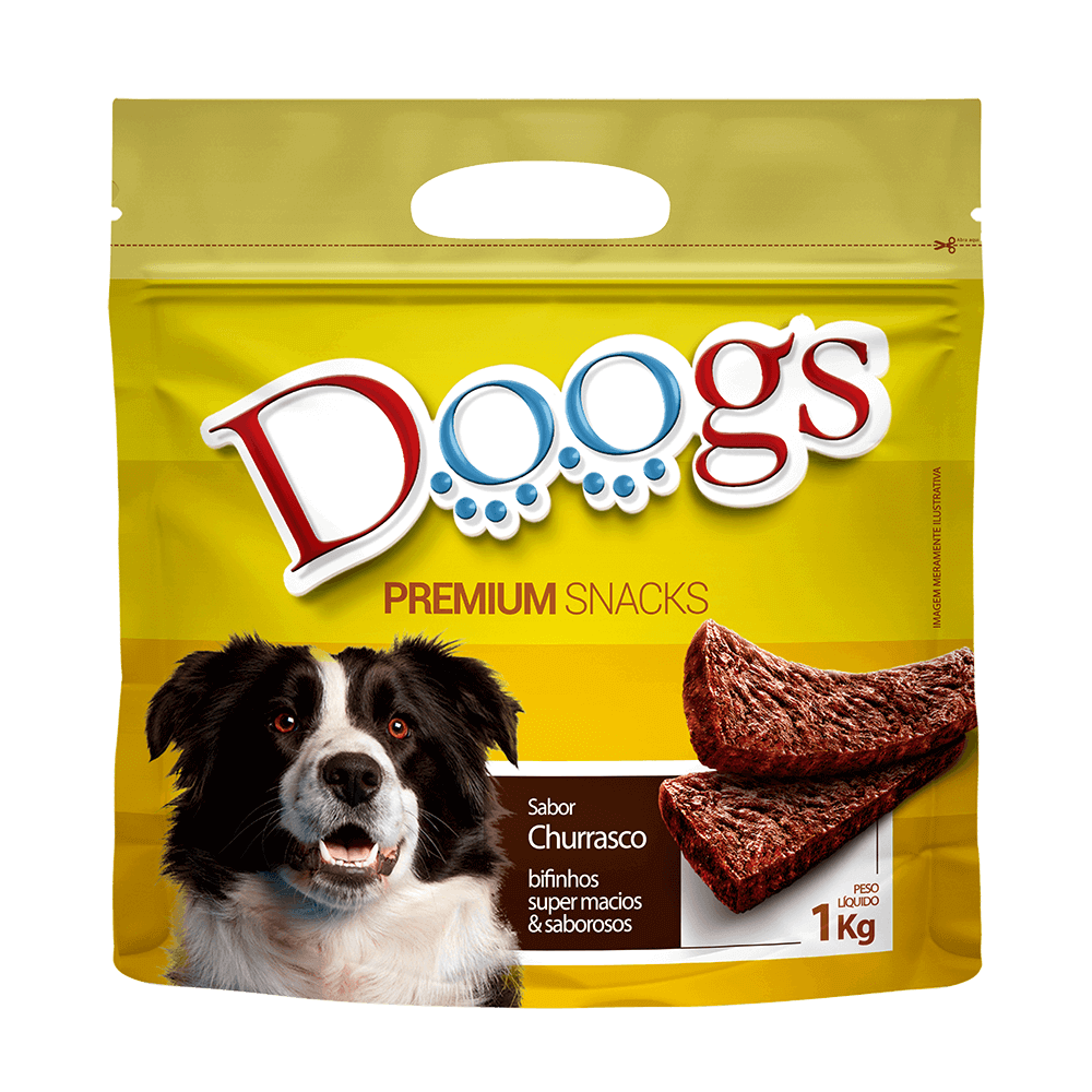 Bifinho para Cachorro Doogs Churrasco 1kg