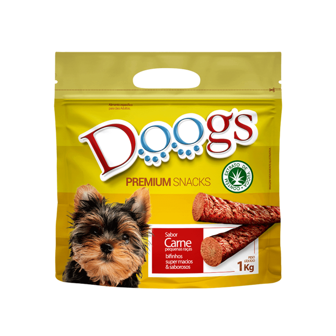 Bifinho para Cachorro Doogs Carne Raças Pequenas 1kg