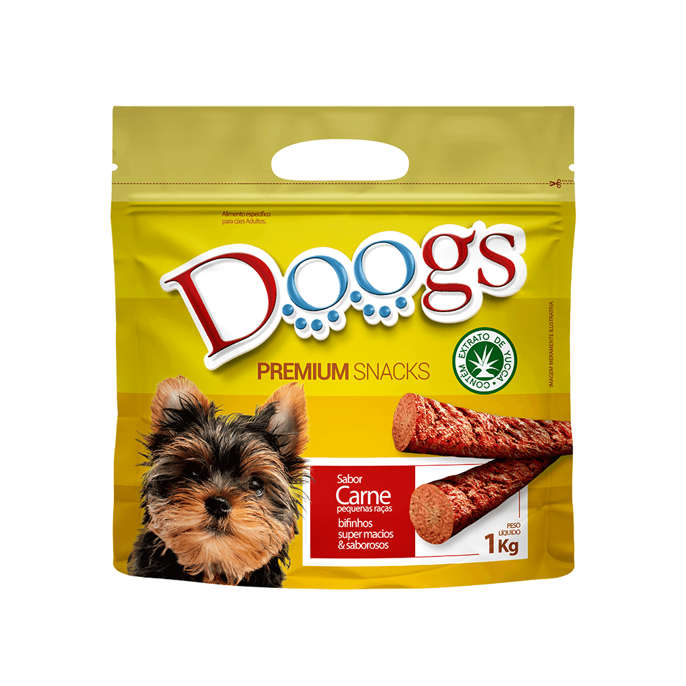 Bifinho para Cachorro Doogs Carne Raças Pequenas 1kg