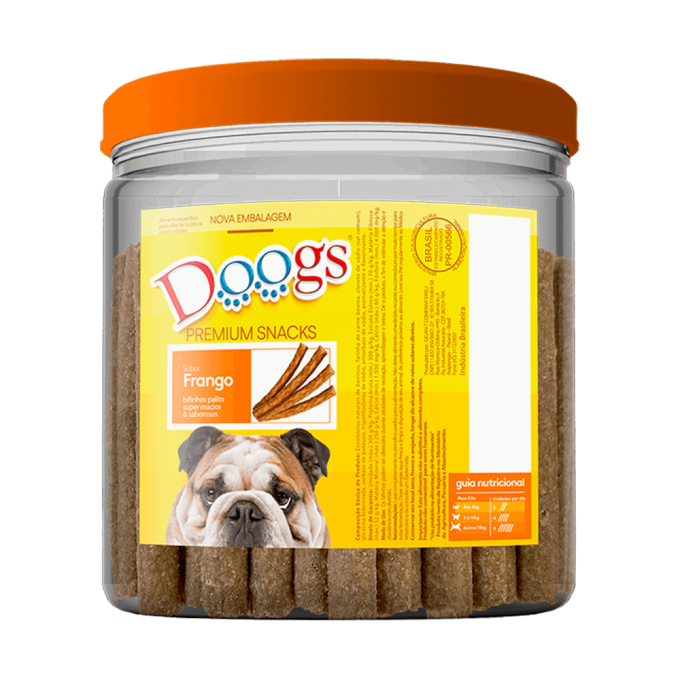 Bifinho Palito para Cachorro Doogs Frango Pote 1kg