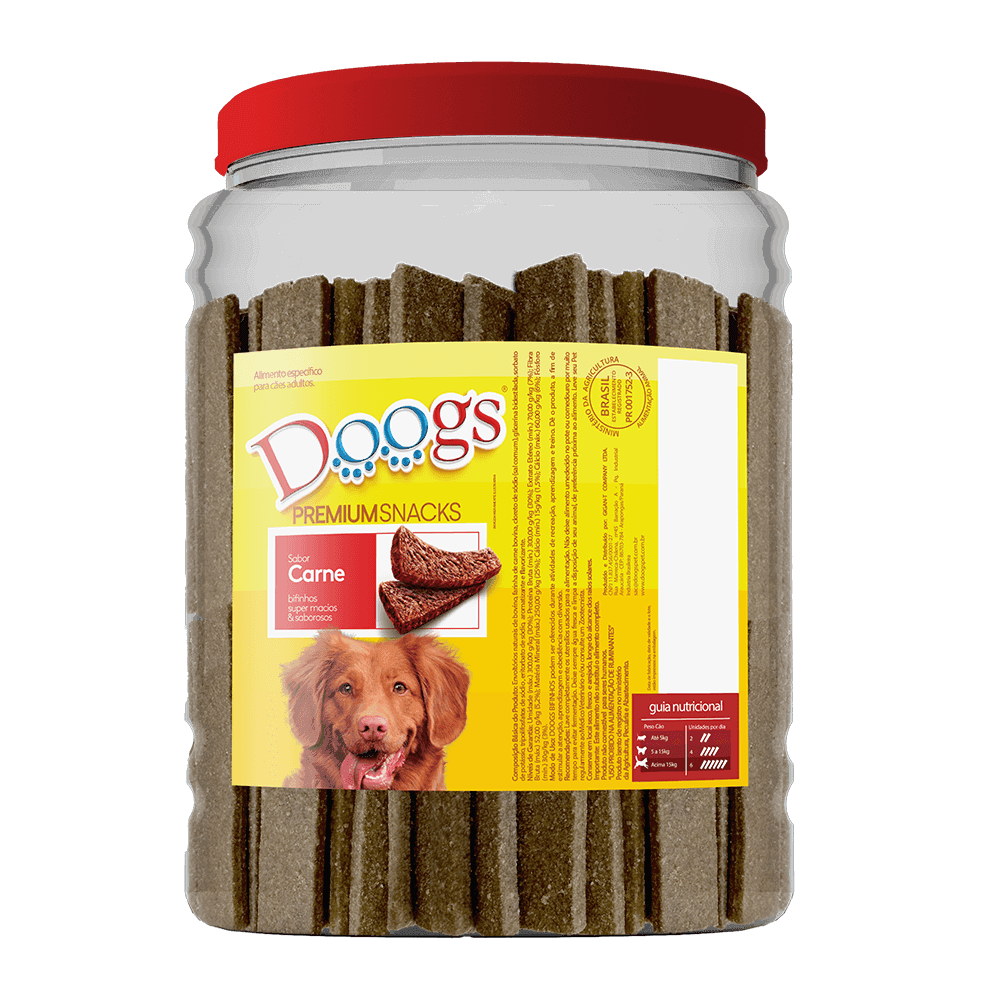 Bifinho para Cachorro Doogs Carne Pote 2,5kg