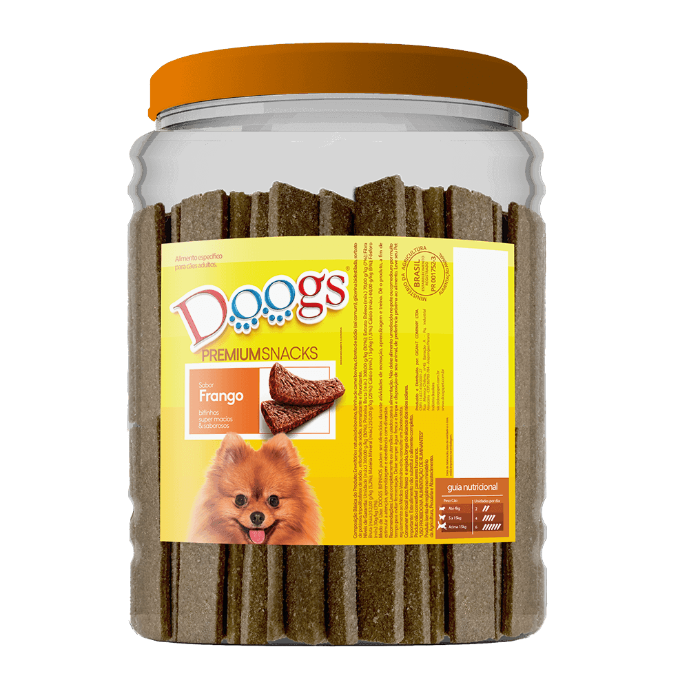 Bifinho para Cachorro Doogs Frango Pote 2,5kg