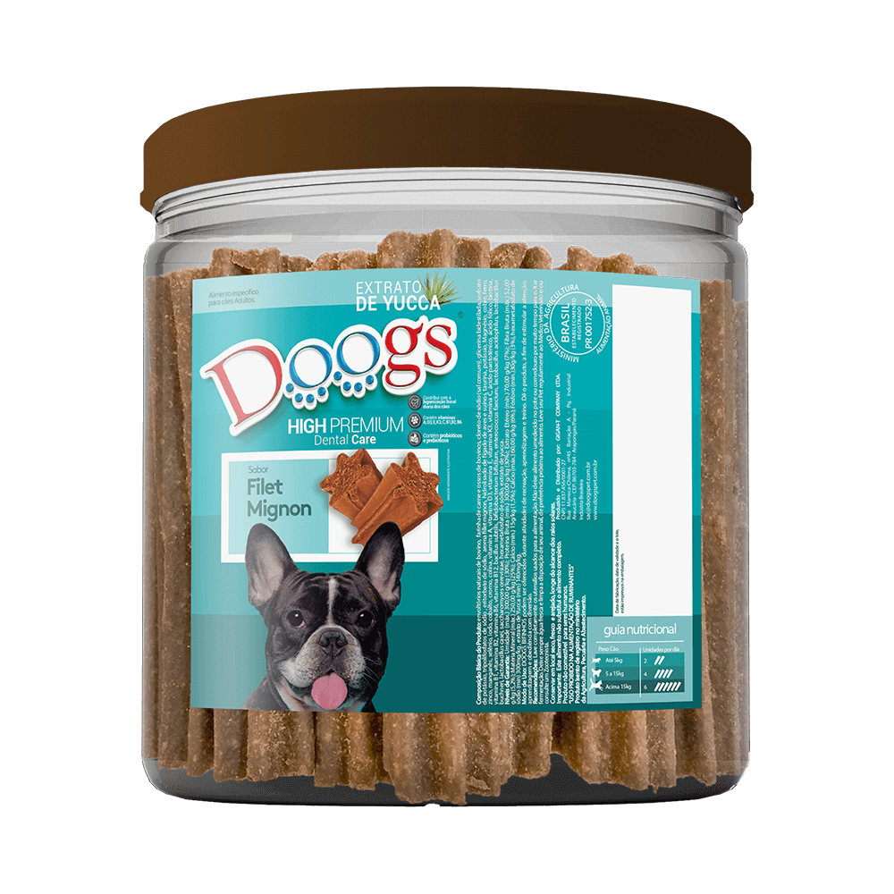 Bifinho Dental para Cachorro Doogs Filet Mignon Pote 800g
