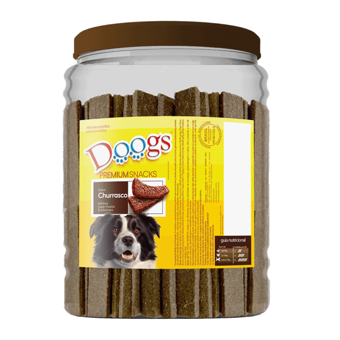 Bifinho para Cachorro Doogs Churrasco Pote 2,5kg