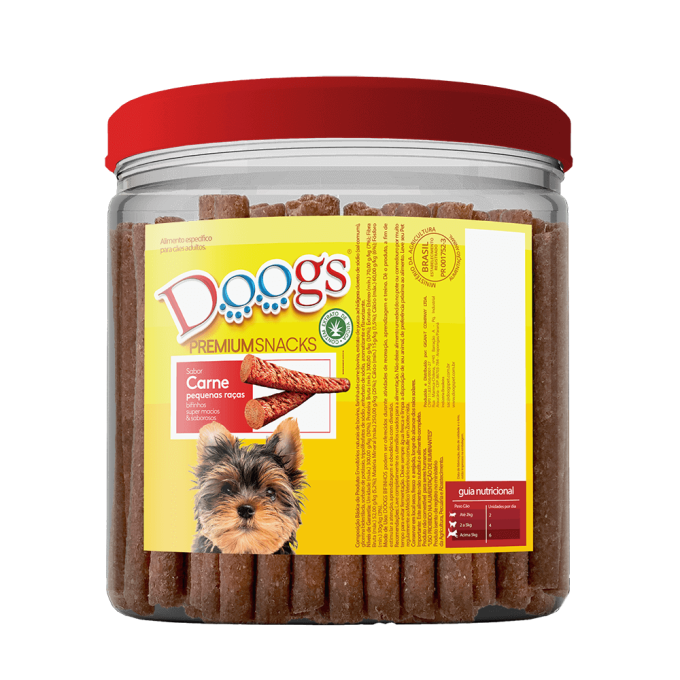 Bifinho para Cachorro Doogs Carne Raças Pequenas Pote 1kg