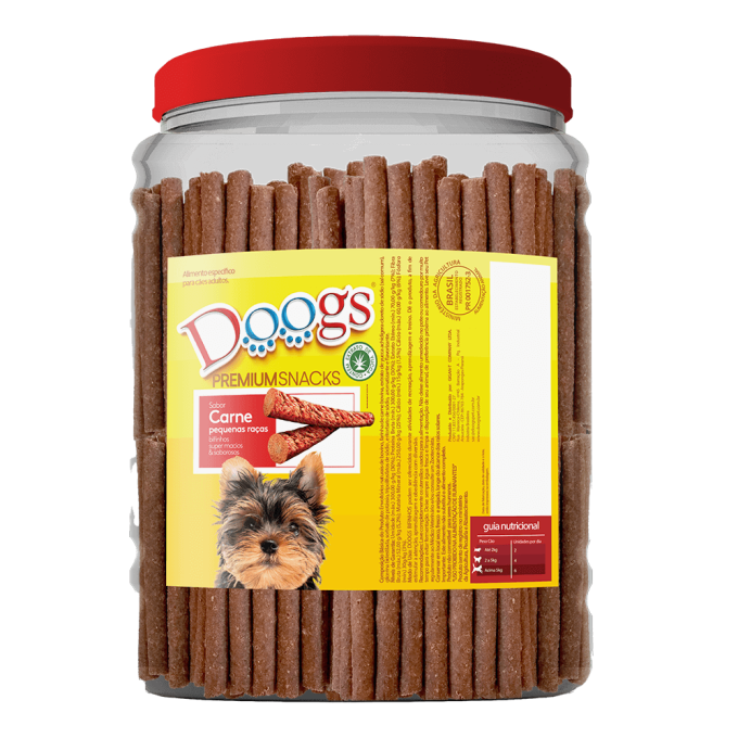 Bifinho para Cachorro Doogs Carne Raças Pequenas Pote 2,5kg