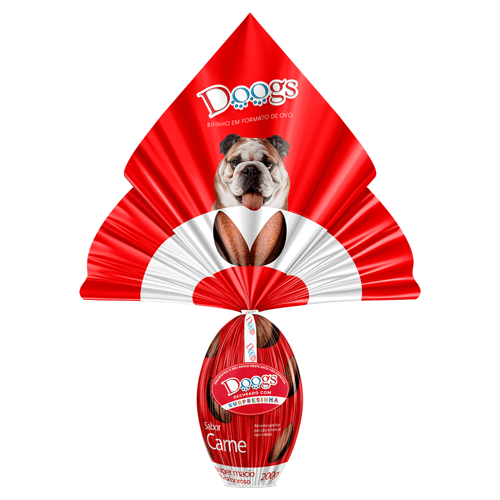 Ovo de Páscoa para Cachorro Doogs Carne 200g