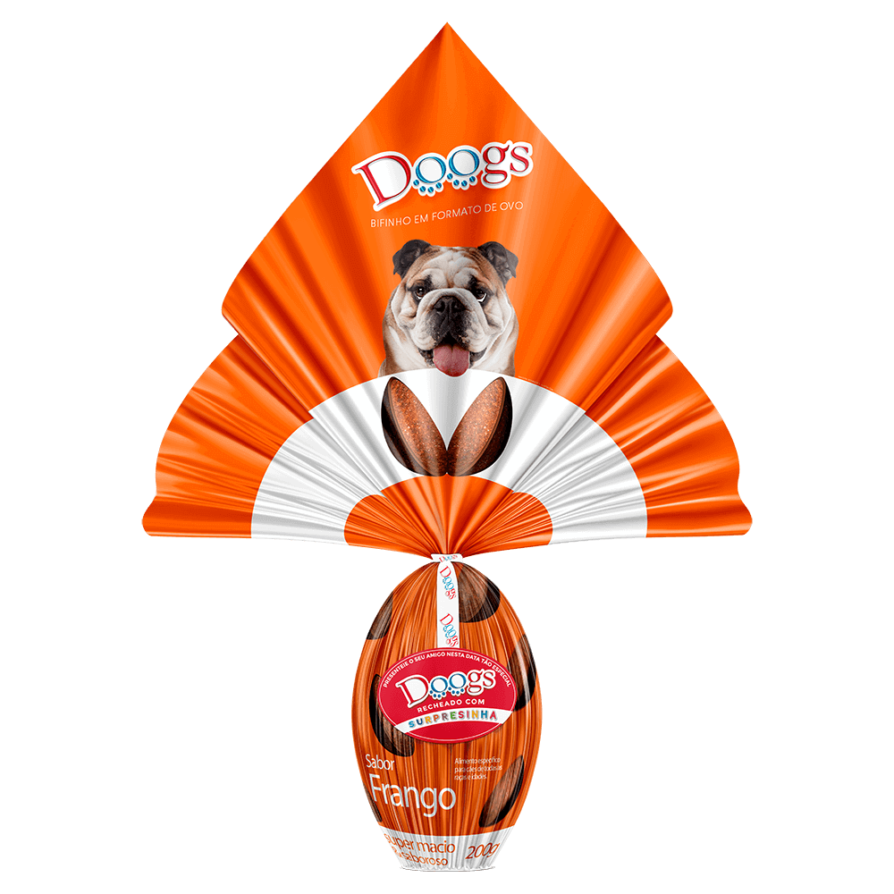 Ovo de Páscoa para Cachorro Doogs Frango 200g