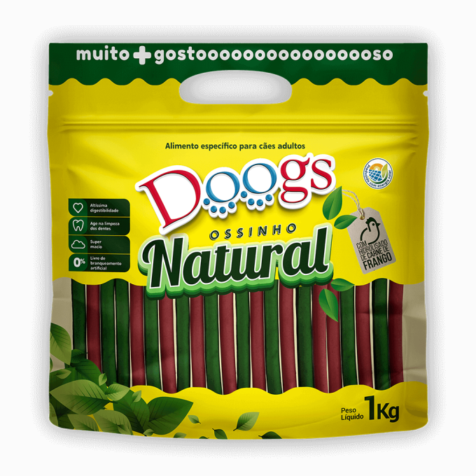 Palito Mastigável Colorido para Cachorro Doogs 8mm 1kg