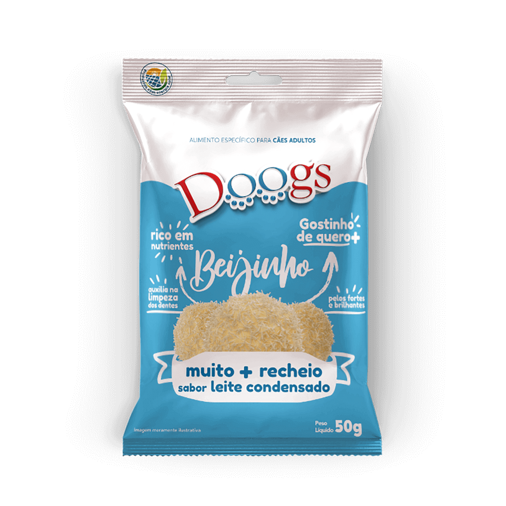 Snack para Cachorro Doogs Beijinho 50g