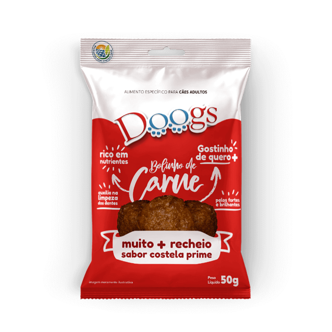 Snack para Cachorro Doogs Bolinho de Carne 50g