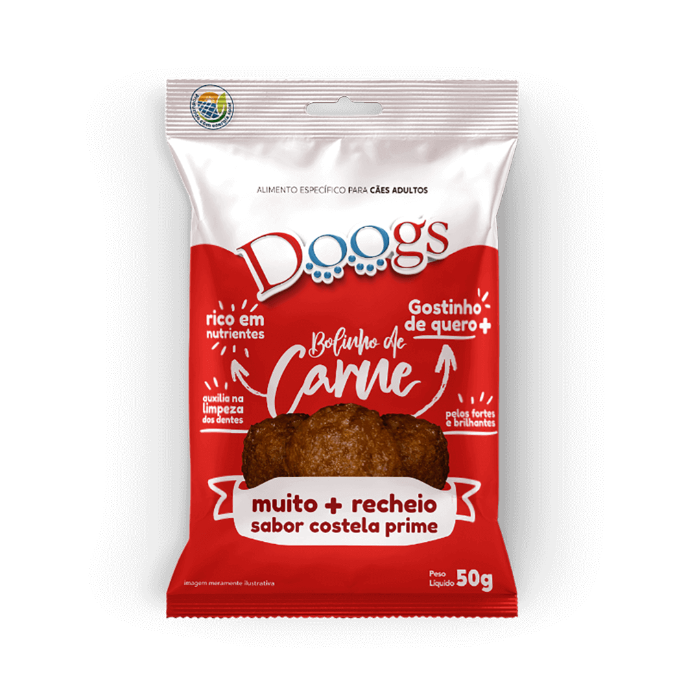 Snack para Cachorro Doogs Bolinho de Carne 50g