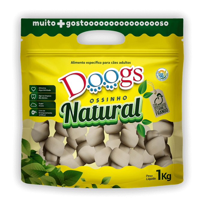 Osso Nó Natural para Cachorro Doogs Pequeno 1kg