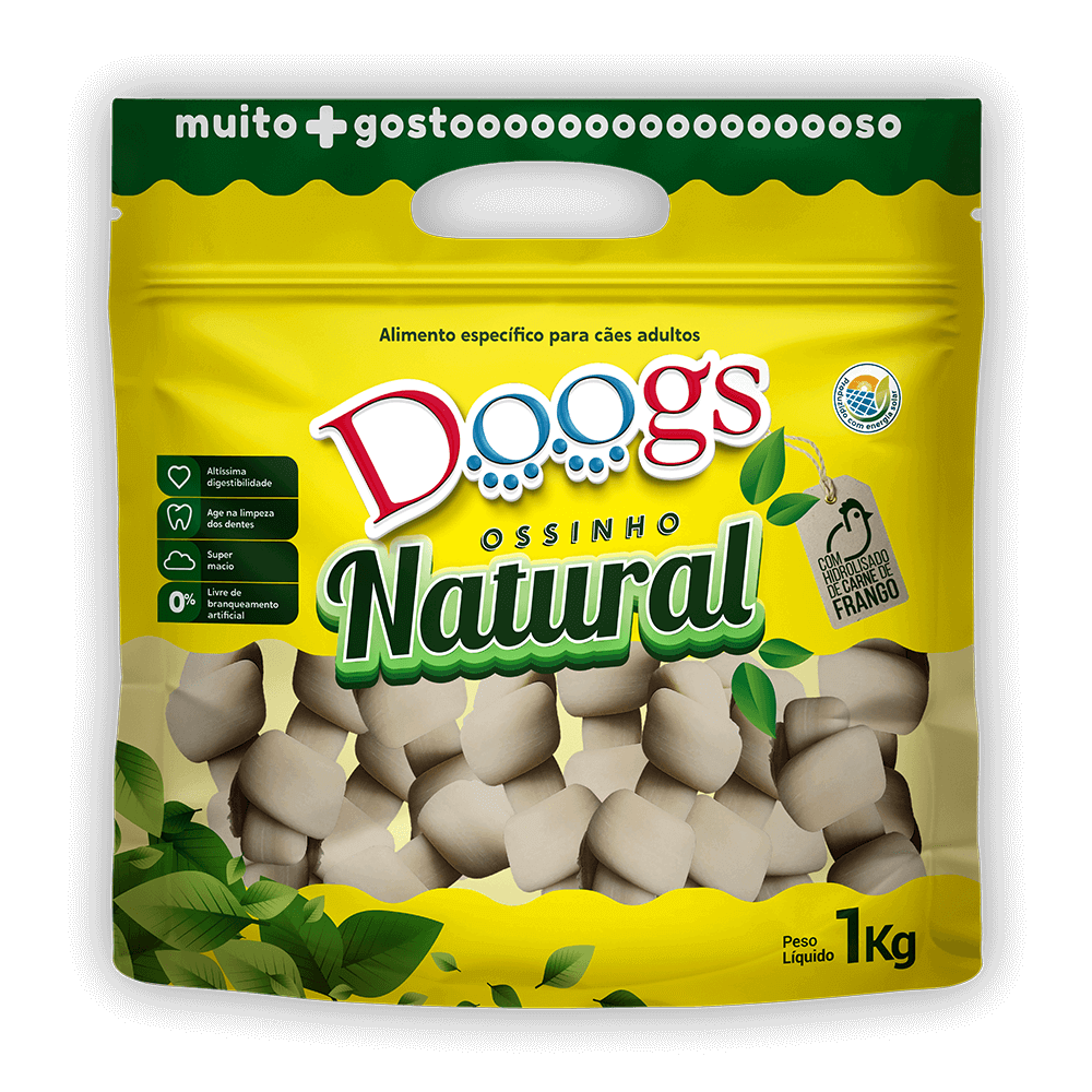 Osso Nó Natural para Cachorro Doogs Pequeno 1kg