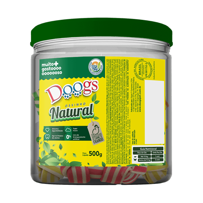 Osso Nó Colorido para Cachorro Doogs Médio Pote 500g