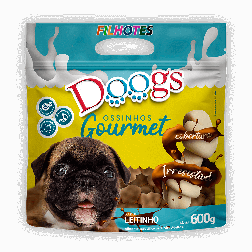 Ossinho Gourmet para Cachorro Doogs Leitinho Mini 600g