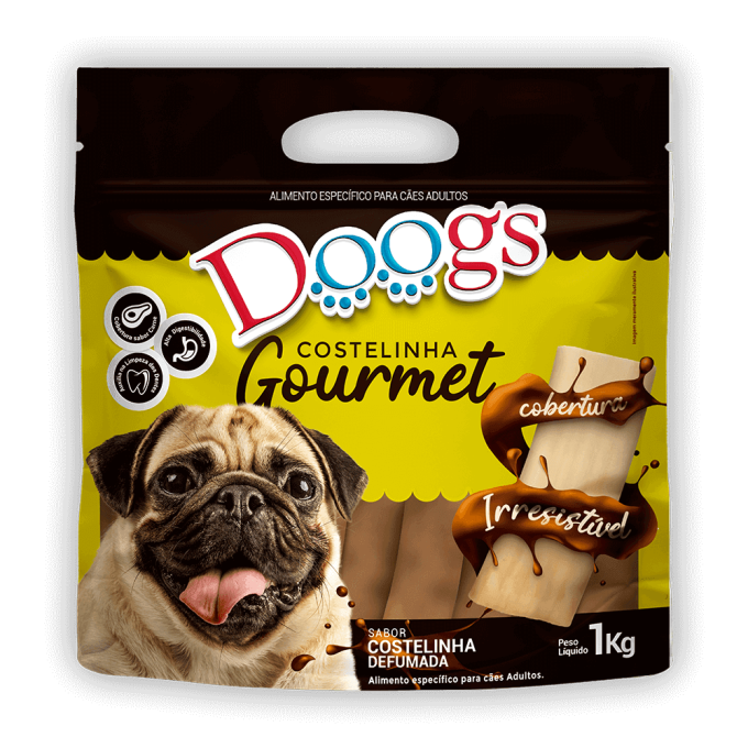 Costelinha Defumada para Cachorro Doogs Gourmet Mini 1kg