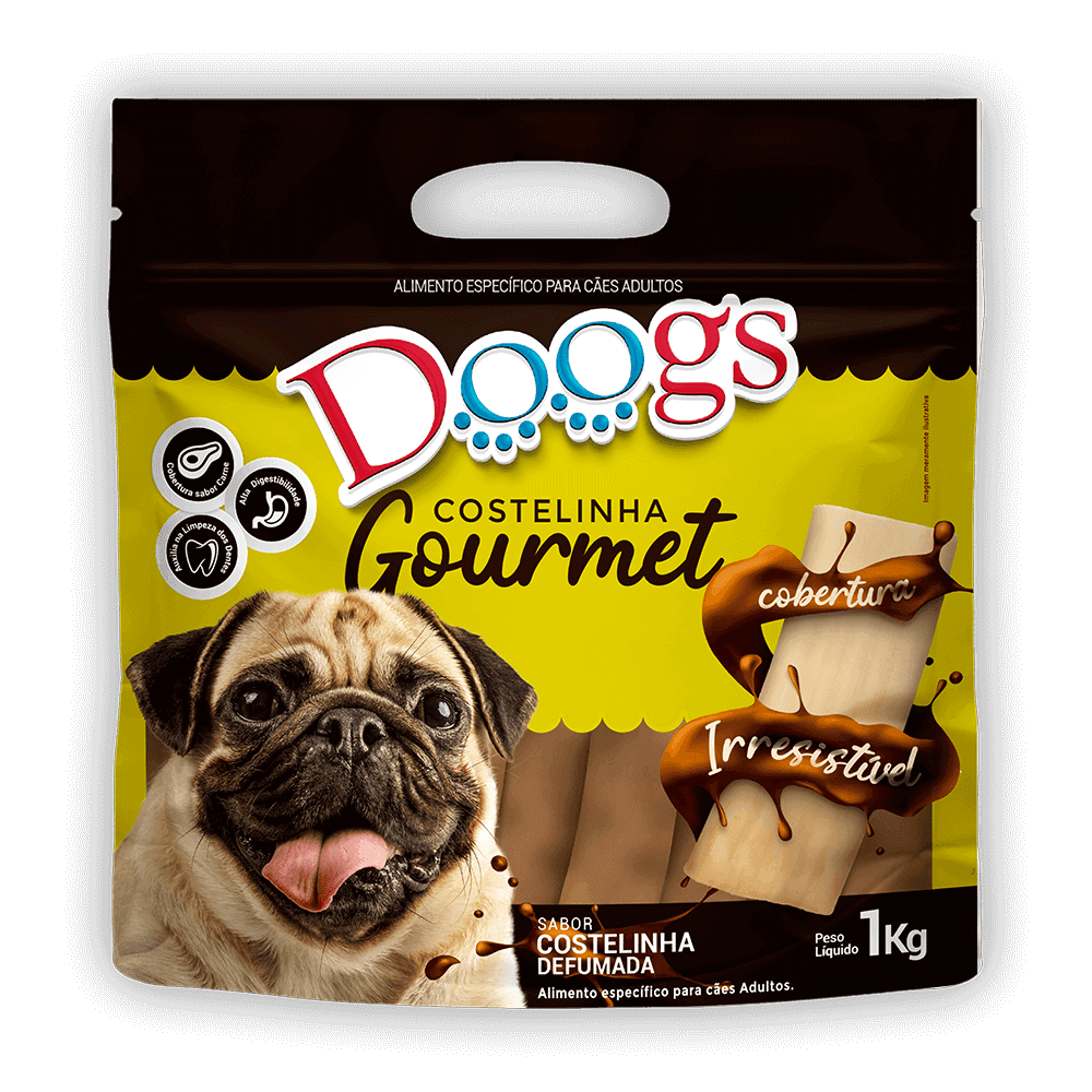 Costelinha Defumada para Cachorro Doogs Gourmet Pequena 1kg
