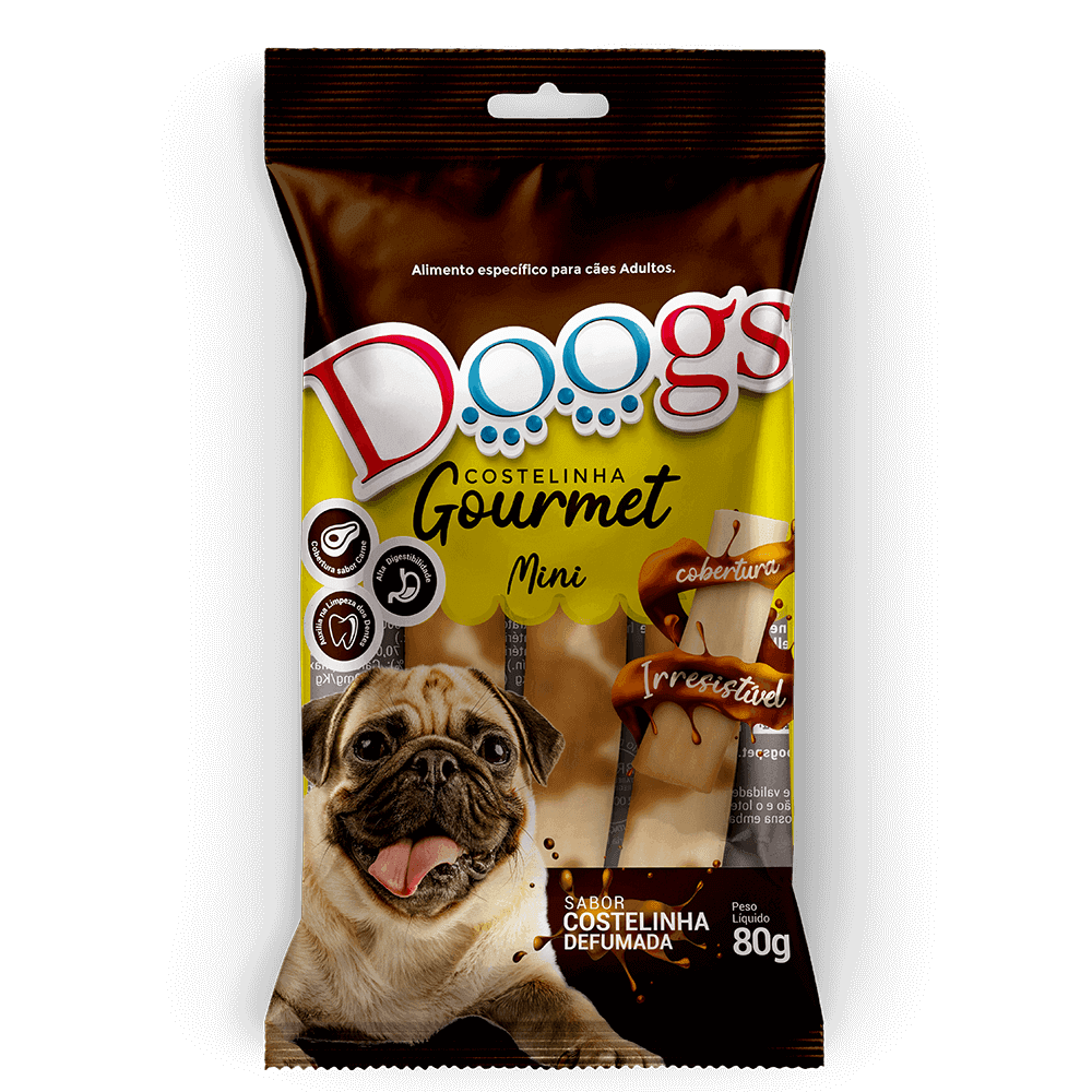 Costelinha Defumada para Cachorro Doogs Gourmet Mini 80g