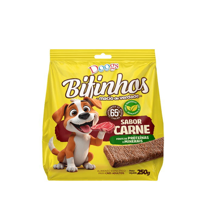 Bifinho para Cachorro Doogs Carne 250g