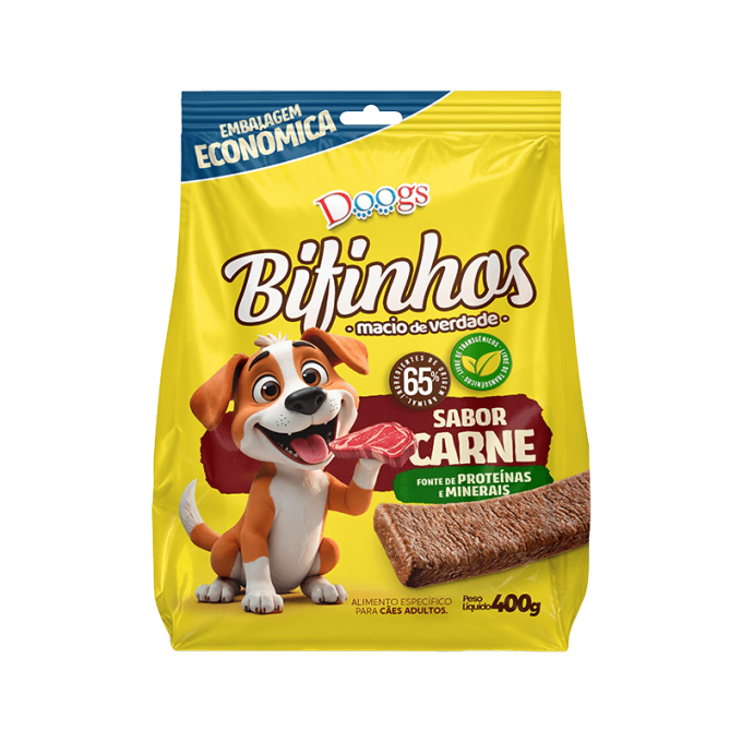 Bifinho para Cachorro Doogs Carne 400g