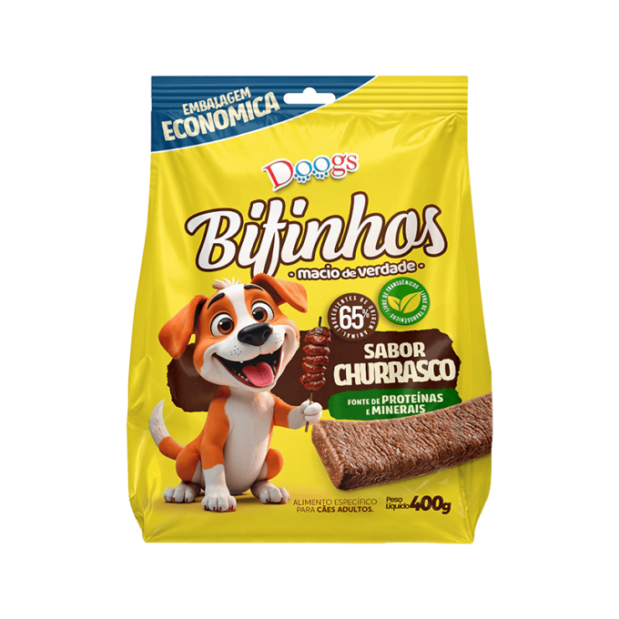 Bifinho para Cachorro Doogs Churrasco 400g