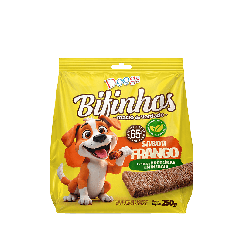 Bifinho para Cachorro Doogs Frango 250g