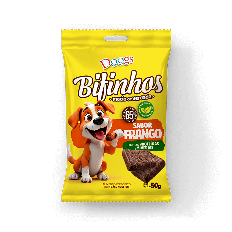 Bifinho para Cachorro Doogs Frango 50g