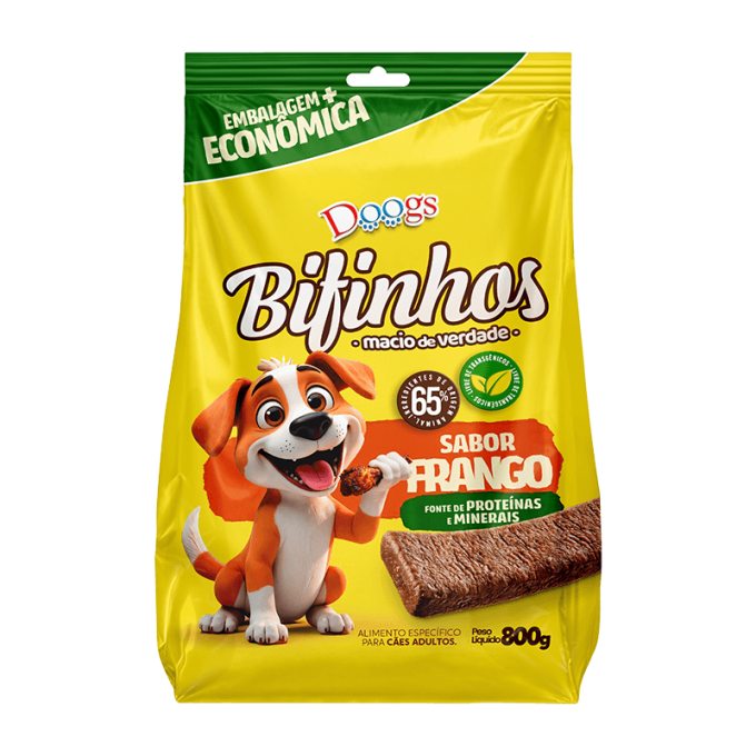Bifinho para Cachorro Doogs Frango 800g