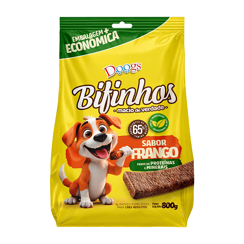 Bifinho para Cachorro Doogs Frango 800g