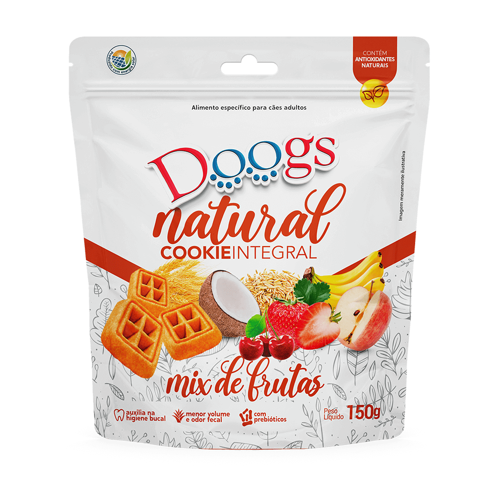 Cookie Integral para Cachorro Doogs Mix de Frutas 150g