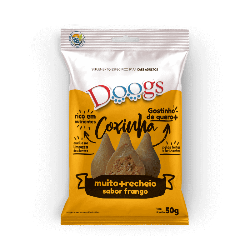 Snack Recheado para Cachorro Doogs Coxinha 50g