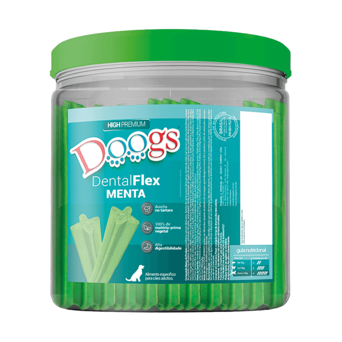 Palito Dental para Cachorro Doogs Menta Pote 500g