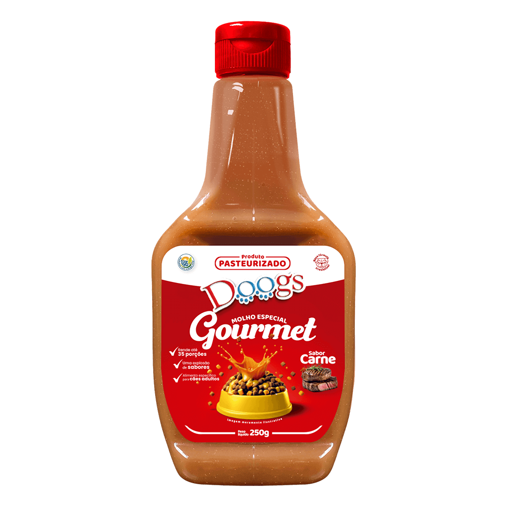 Molho Gourmet para Cachorro Adulto Doogs Carne 250g
