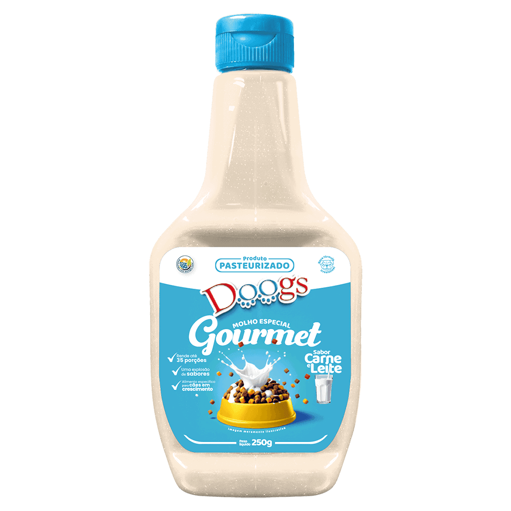 Molho Gourmet para Filhotes Doogs Carne e Leite 250g