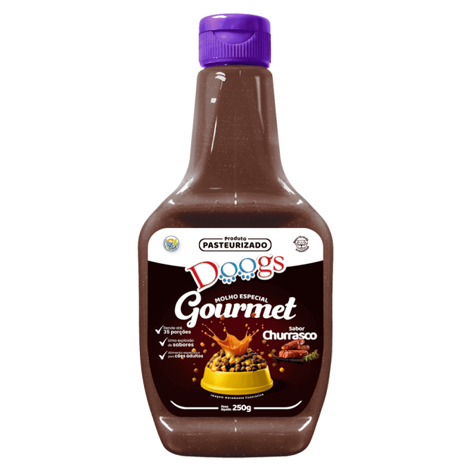 Molho Gourmet para Cachorro Adulto Doogs Churrasco 250g
