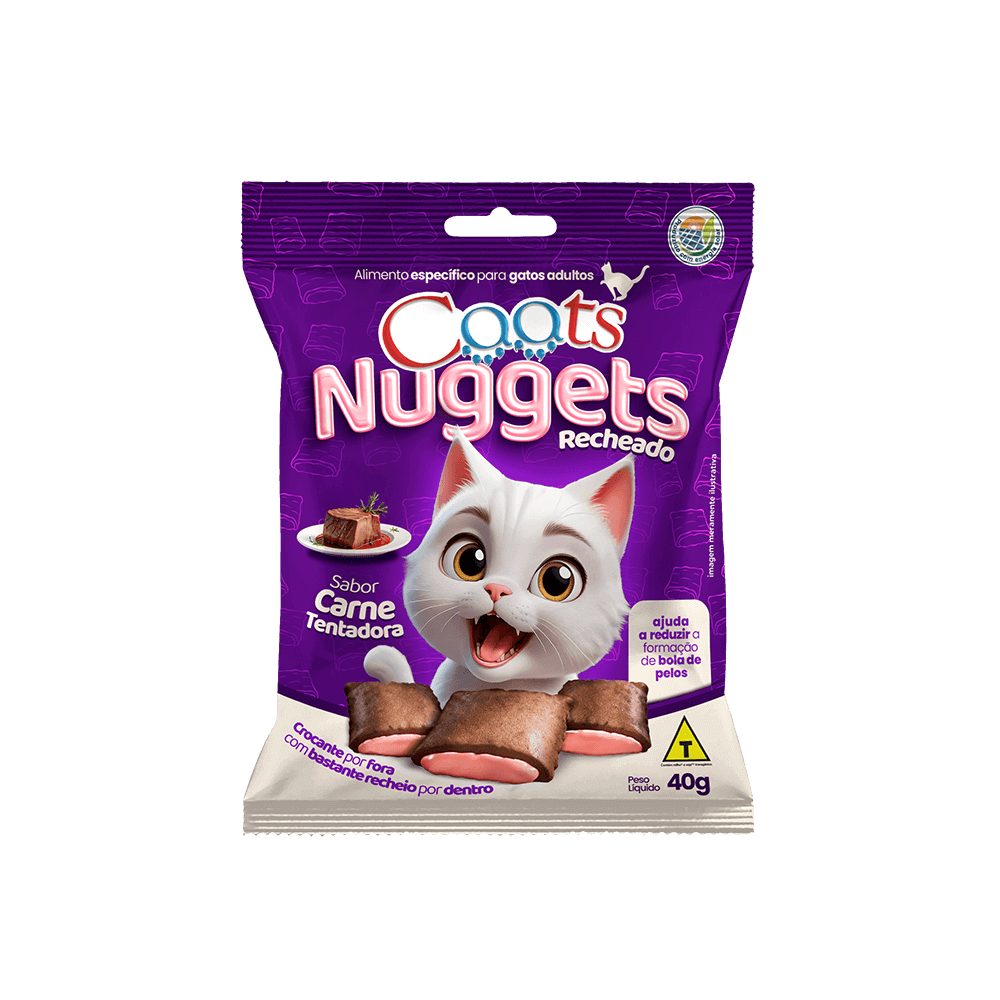 Nuggets para Gatos Caats Carne 40g