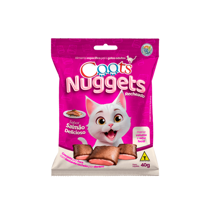 Nuggets para Gatos Caats Salmão 40g