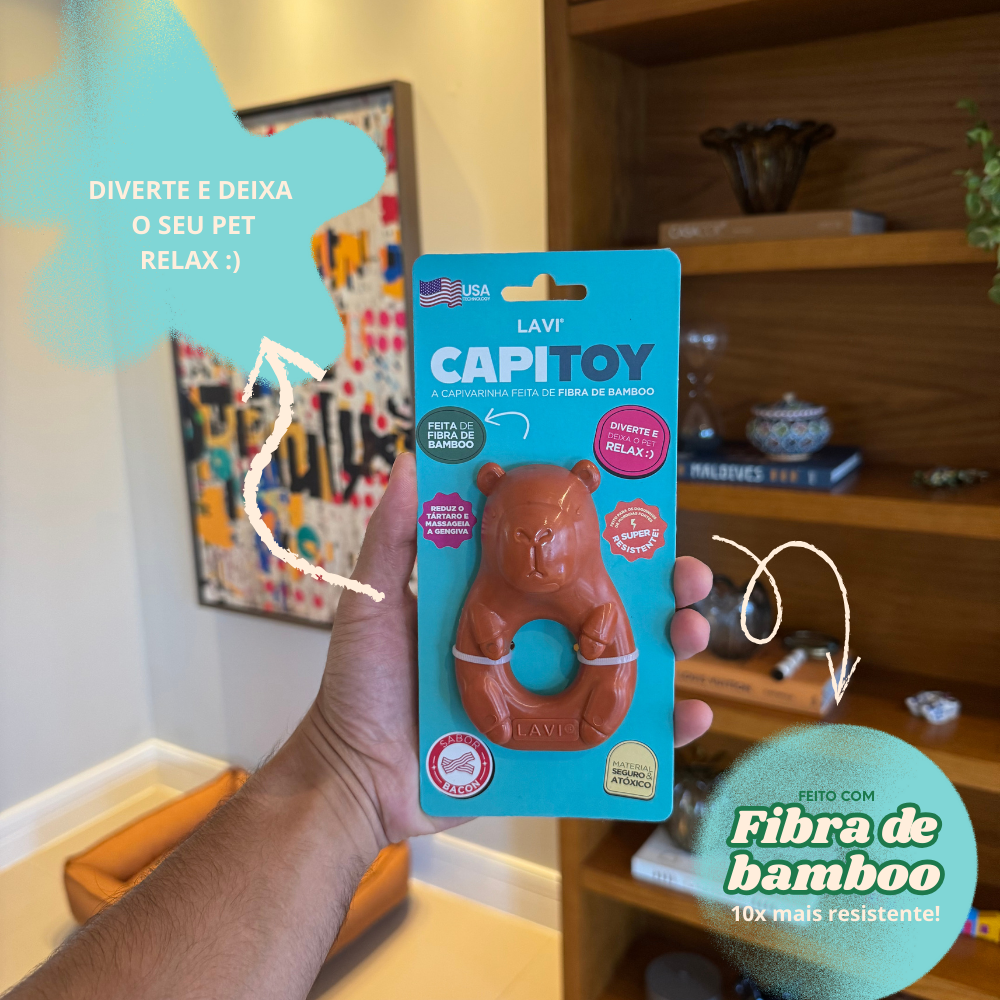 Brinquedo Mordedor para Cães Capitoy Capivara - Imagem 2