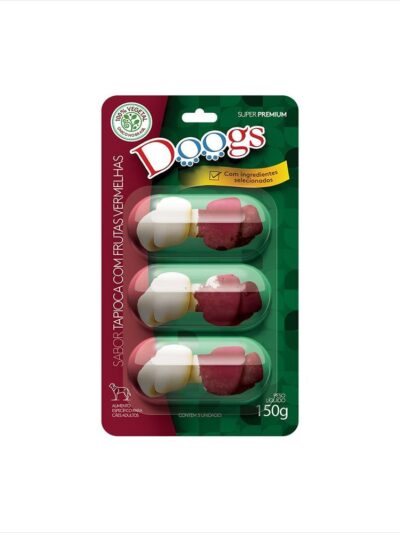 Blister Osso Doogs Tapioca com Frutas Vermelhas 150g