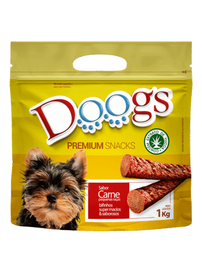 Bifinho para Cachorro Doogs Carne Raças Pequenas 1kg