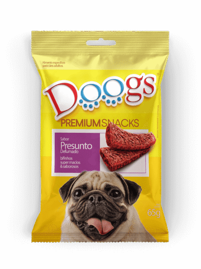 Bifinho para Cachorro Doogs Presunto Defumado 65g