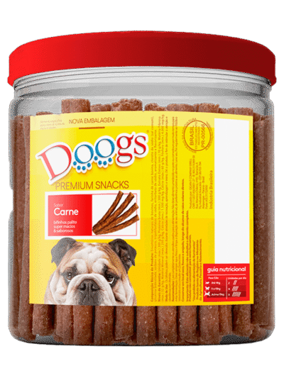 Bifinho Palito para Cachorro Doogs Carne Pote 1kg