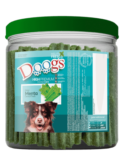 Bifinho Dental para Cachorro Doogs Menta Pote 800g