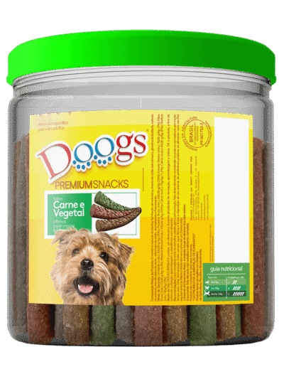 Bifinho para Cachorro Doogs Carne com Vegetais Pote 1kg
